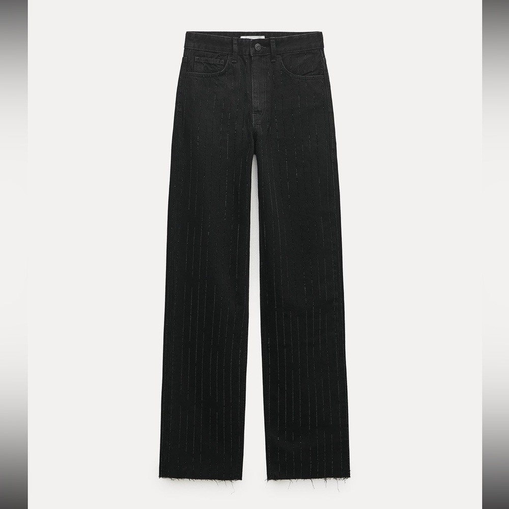NWT ZARA RHINESTONE JEANS